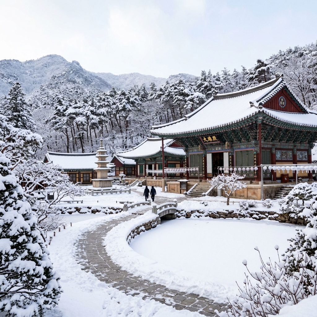 Winter at Korean Temple